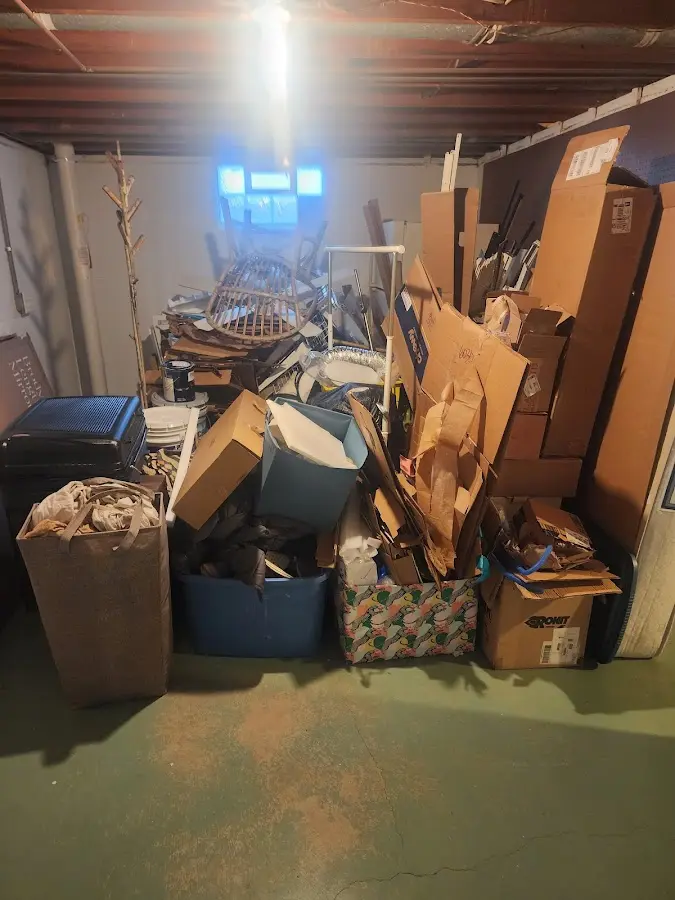 Roll-off dumpster container at job site for 20 Yard Dumpster Rental in Calcutta